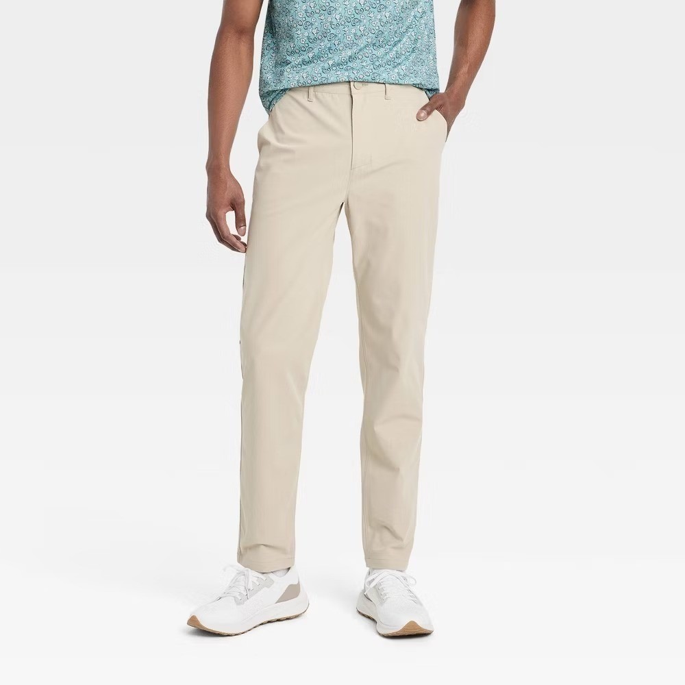 Men's All In Motion 360 Lifestyle Trousers Almond 38x30‎ New With Tags